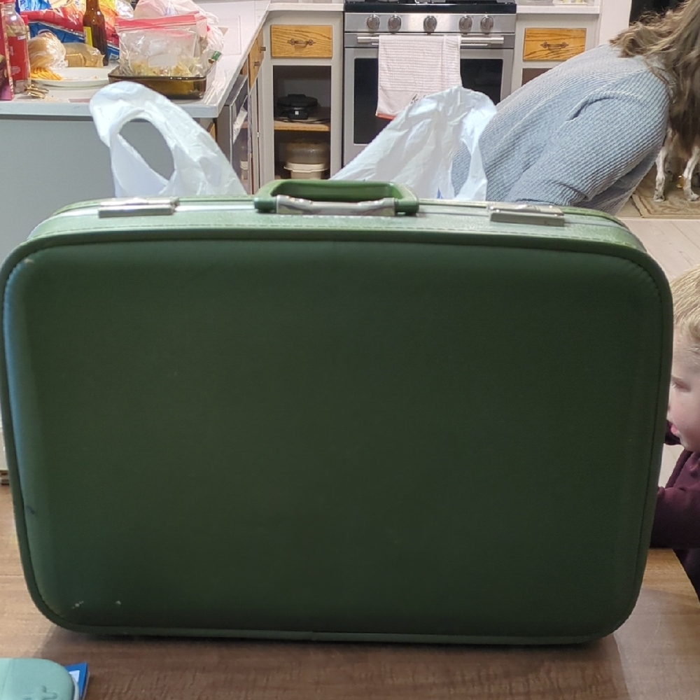 Vintage Green Suitcase
